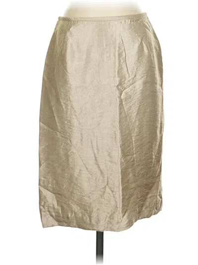 Pre-owned Kasper Formal Skirt In Gold