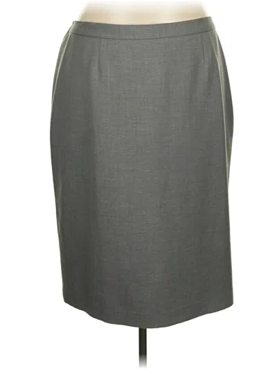 Pre-owned Kasper Formal Skirt In Gray