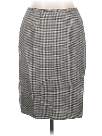 Pre-owned Kasper Formal Skirt In Gray
