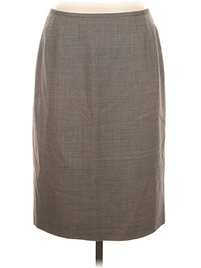 Pre-owned Kasper Formal Skirt In Gray