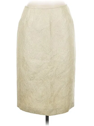 Pre-owned Kasper Formal Skirt In Ivory