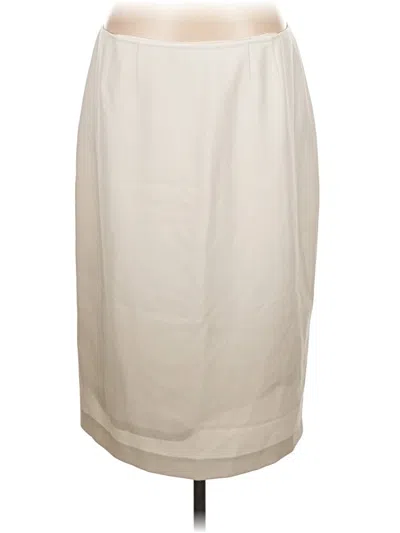 Pre-owned Kasper Formal Skirt In Ivory