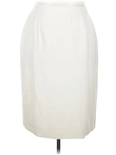 Pre-owned Kasper Formal Skirt In Ivory
