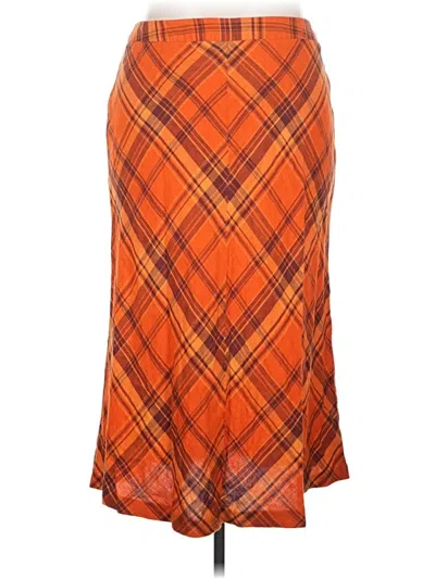 Pre-owned Kasper Formal Skirt In Orange