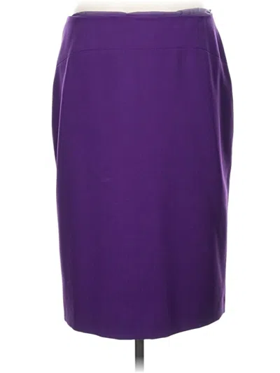 Pre-owned Kasper Formal Skirt In Purple