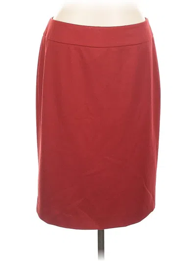 Pre-owned Kasper Formal Skirt In Red