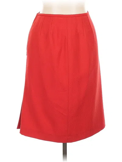Pre-owned Kasper Formal Skirt In Red