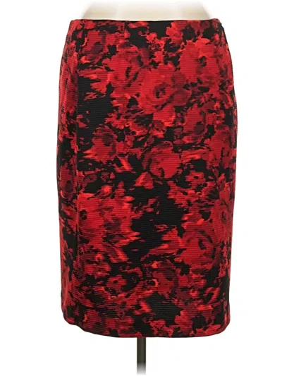 Pre-owned Kasper Formal Skirt In Red