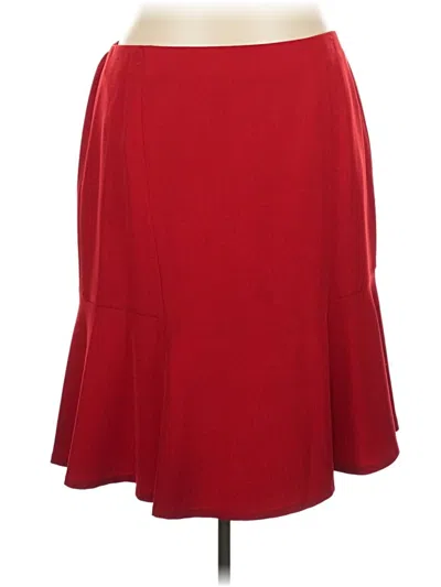 Pre-owned Kasper Formal Skirt In Red