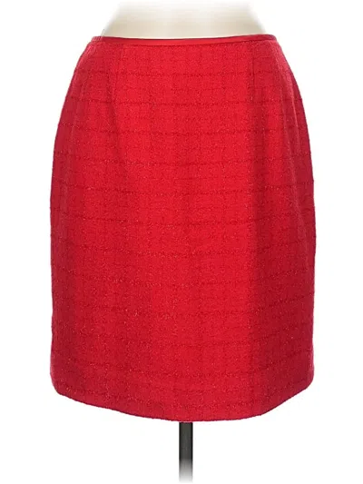 Pre-owned Kasper Formal Skirt In Red