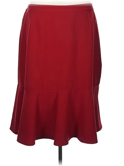 Pre-owned Kasper Formal Skirt In Red