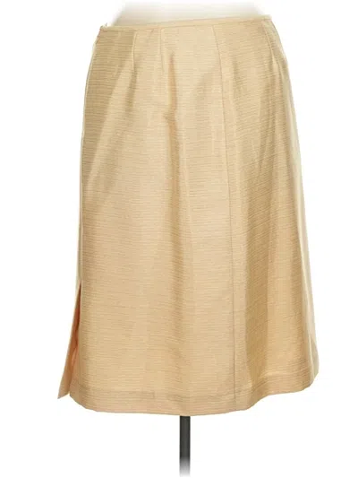 Pre-owned Kasper Formal Skirt In Tan
