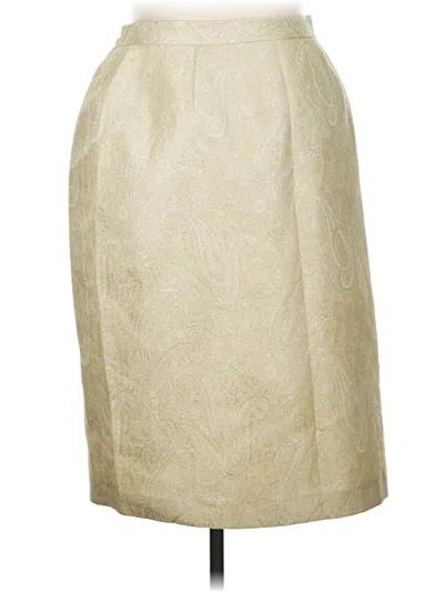Pre-owned Kasper Formal Skirt In Tan