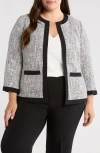 Kasper Framed Patch Pocket Jacket In Multi
