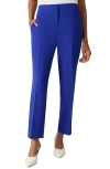 Kasper Hidden Fly Front Taffeta Pants In Royal Signature