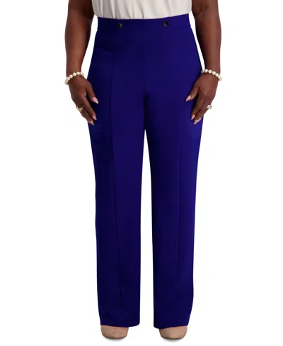 Kasper High-rise Pull-on Rivet Pants, Regular & Plus