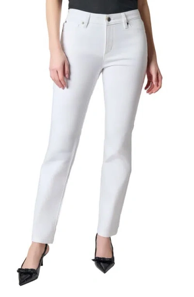 Kasper High Waist Straight Leg Jeans In Soft White