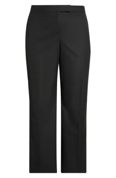Kasper High Waist Straight Leg Pants In Black