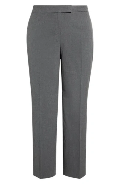 Kasper High Waist Straight Leg Pants In Gray