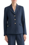 Kasper Houndstooth Microcheck Jacket In Blue
