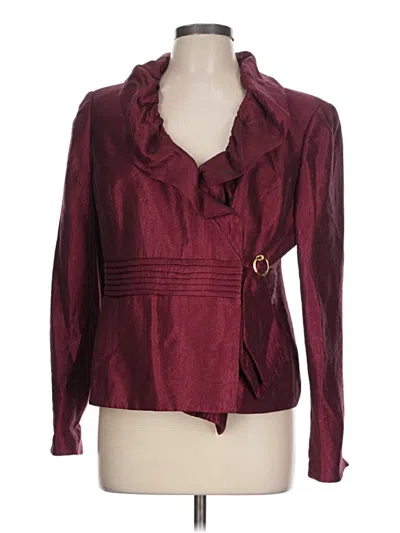 Pre-owned Kasper Jacket In Burgundy