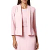 Kasper Juniors Womens Collar Crepe Open-front Blazer
