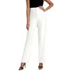 Kasper Kate Womens Classic Fit Straight Leg Dress Pants In White