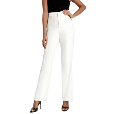 Kasper Kate Womens Classic Fit Straight Leg Dress Pants In White