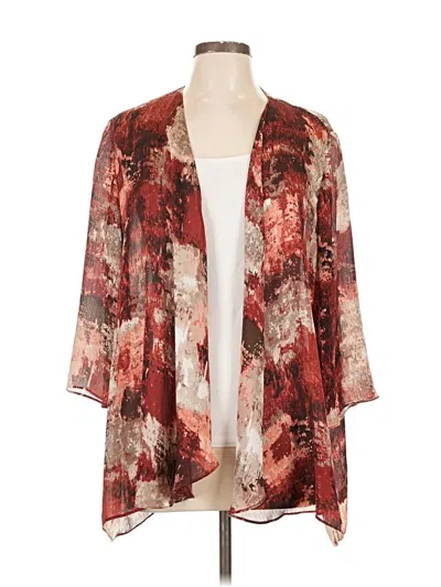 Pre-owned Kasper Kimono In Burgundy