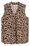 Kasper Leopard Print Knot Detail Sleeveless Knit Top In Animal Print