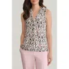 Kasper Knot Front Sleeveless Top In Multi