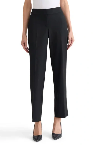 Kasper Stretch Straight Leg Pants In Black