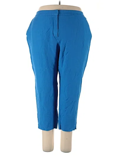 Pre-owned Kasper Linen Pants In Blue