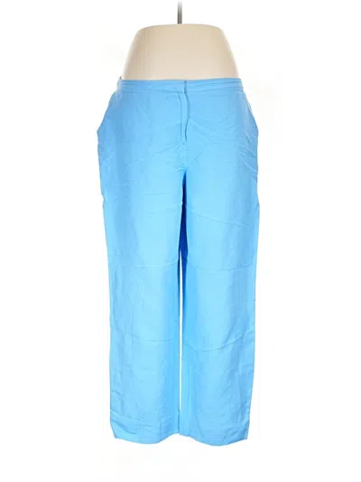 Pre-owned Kasper Linen Pants In Blue