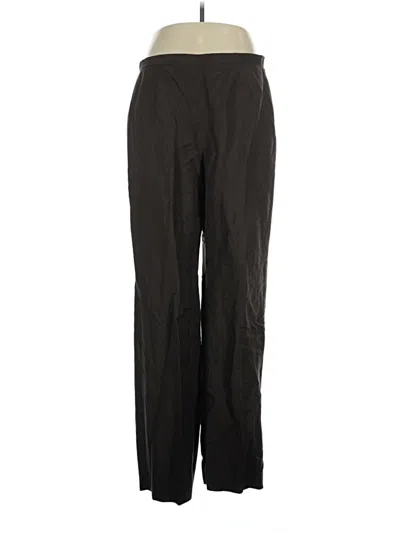 Pre-owned Kasper Linen Pants In Brown