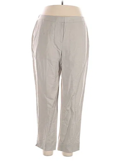 Pre-owned Kasper Linen Pants In Gray