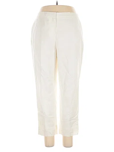 Pre-owned Kasper Linen Pants In White
