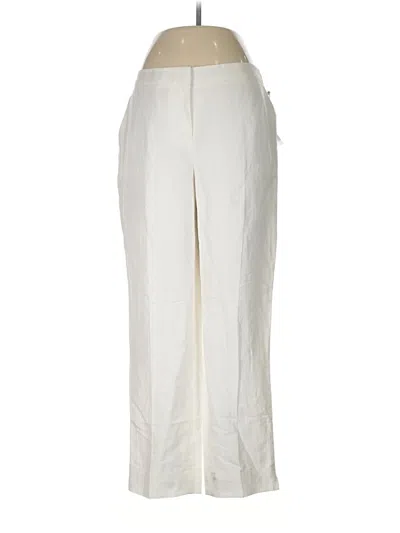 Pre-owned Kasper Linen Pants In White