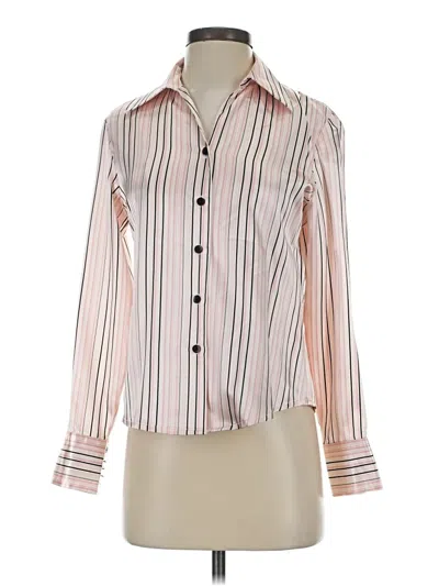 Pre-owned Kasper Long Sleeve Blouse In Pink