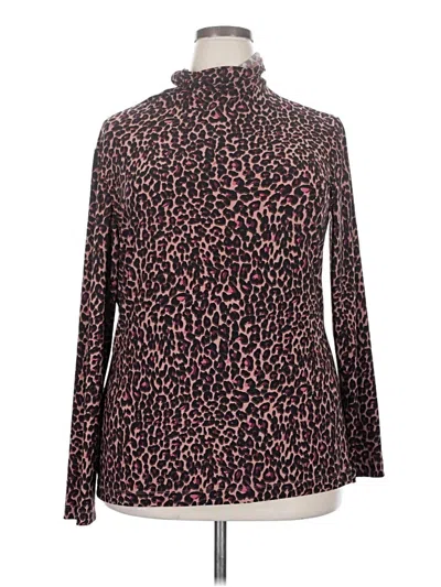 Pre-owned Kasper Long Sleeve Turtleneck In Pink