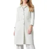 Kasper Longline Tweed Coat In Lily White Multi