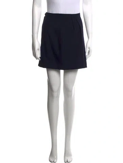Pre-owned Kasper Mini Skirt In Blue