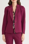 Kasper Notch Waist Seam Jacket In Brown