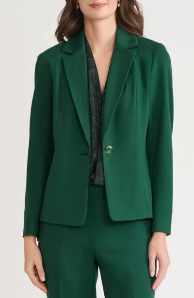 Kasper Notch Waist Seam Jacket In Green