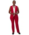 Kasper Notched Collar Open-front Vest, Regular & Plus Sizes
