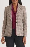 Kasper One-button Blazer In Brown