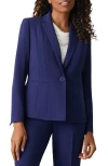 Kasper Crepe One-button Blazer In  Navy