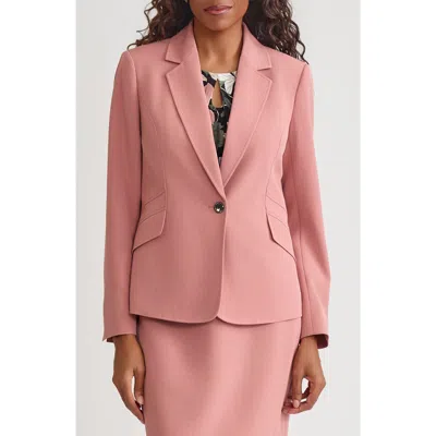 Kasper One-button Blazer In Pink