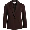 Kasper One-button Seamed Waist Blazer In Black