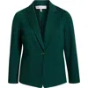 Kasper One-button Seamed Waist Blazer In Green
